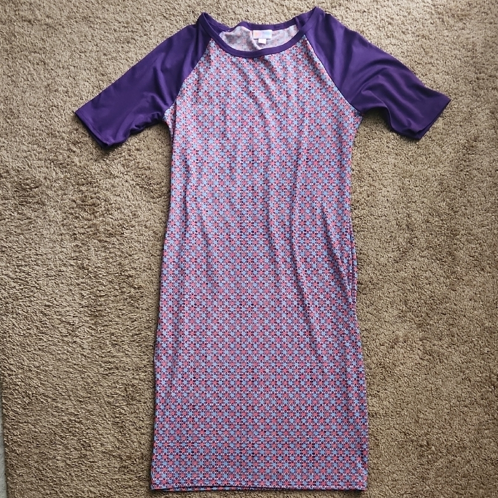 LuLaRoe Purple and Multicolor Top